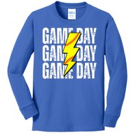 Game Day Softball Sport Vintage Kids Long Sleeve Shirt