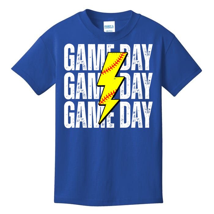 Game Day Softball Sport Vintage Kids T-Shirt