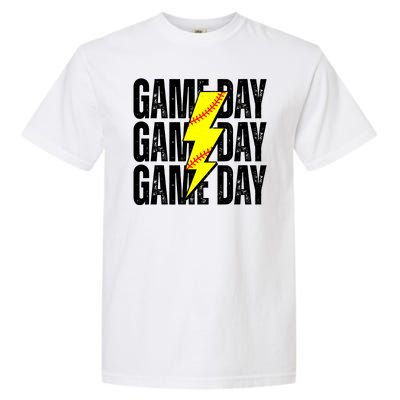 Game Day Softball Sport Vintage Garment-Dyed Heavyweight T-Shirt