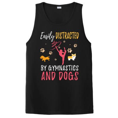 Gymnastics Dogs Shirts Funny Gymnast Dog Lover Gift PosiCharge Competitor Tank