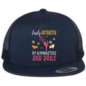 Gymnastics Dogs Shirts Funny Gymnast Dog Lover Gift Flat Bill Trucker Hat