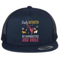 Gymnastics Dogs Shirts Funny Gymnast Dog Lover Gift Flat Bill Trucker Hat