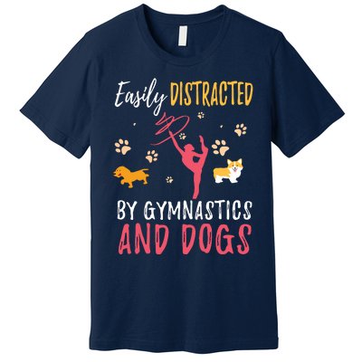 Gymnastics Dogs Shirts Funny Gymnast Dog Lover Gift Premium T-Shirt