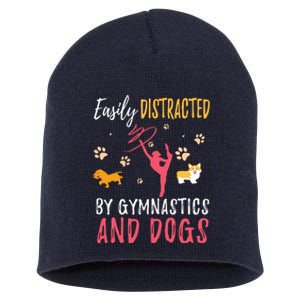 Gymnastics Dogs Shirts Funny Gymnast Dog Lover Gift Short Acrylic Beanie