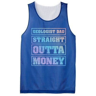 Geologist Dad Straight Outta Money Geologist Father's Day Meaningful Gift Mesh Reversible Basketball Jersey Tank