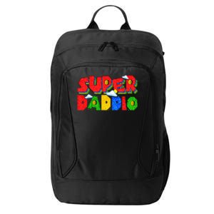 Gamer Dad Super Daddio Father's Day Funny Gift City Backpack