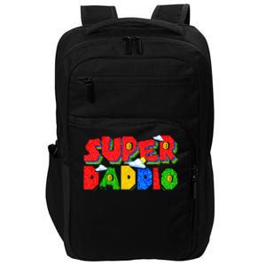 Gamer Dad Super Daddio Father's Day Funny Gift Impact Tech Backpack