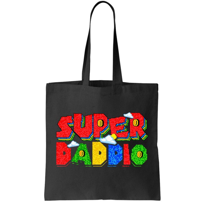 Gamer Dad Super Daddio Father's Day Funny Gift Tote Bag