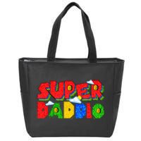 Gamer Dad Super Daddio Father's Day Funny Gift Zip Tote Bag