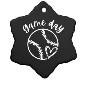 Game Day Softball Heart Love S Or Baseball Great Gift Ceramic Star Ornament