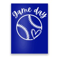 Game Day Softball Heart Love S Or Baseball Great Gift Poster