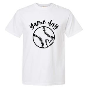 Game Day Softball Heart Love S Or Baseball Great Gift Garment-Dyed Heavyweight T-Shirt