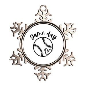 Game Day Softball Heart Love S Or Baseball Great Gift Metallic Star Ornament