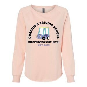 Grannies Driving School Nice Sparking Spot Rita Funny Womens California Wash Sweatshirt