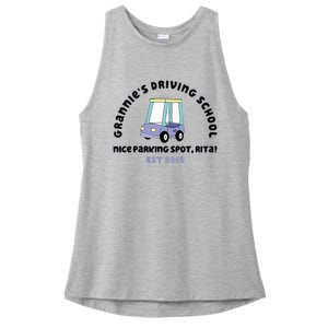 Grannies Driving School Nice Sparking Spot Rita Funny Ladies PosiCharge Tri-Blend Wicking Tank