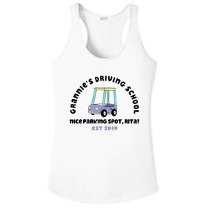 Grannies Driving School Nice Sparking Spot Rita Funny Ladies PosiCharge Competitor Racerback Tank