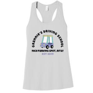 Grannies Driving School Nice Sparking Spot Rita Funny Women's Racerback Tank