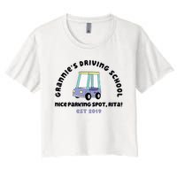 Grannies Driving School Nice Sparking Spot Rita Funny Women's Crop Top Tee