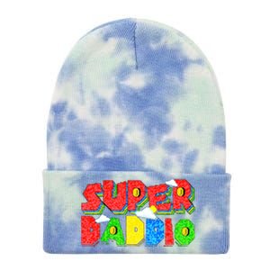 Gamer Dad Super Daddio Fathers Day Funny Gift Tie Dye 12in Knit Beanie