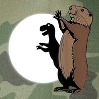 GroundhogS Dinosaur Shadow Puppet Funny Groundhog Day Legacy Tie Dye Trucker Hat