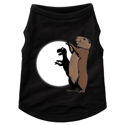 GroundhogS Dinosaur Shadow Puppet Funny Groundhog Day Doggie Tank