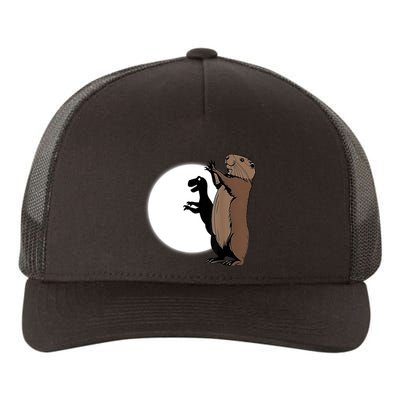 GroundhogS Dinosaur Shadow Puppet Funny Groundhog Day Yupoong Adult 5-Panel Trucker Hat