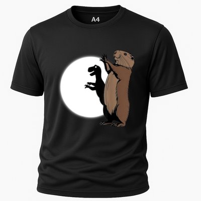 GroundhogS Dinosaur Shadow Puppet Funny Groundhog Day Performance Shirt