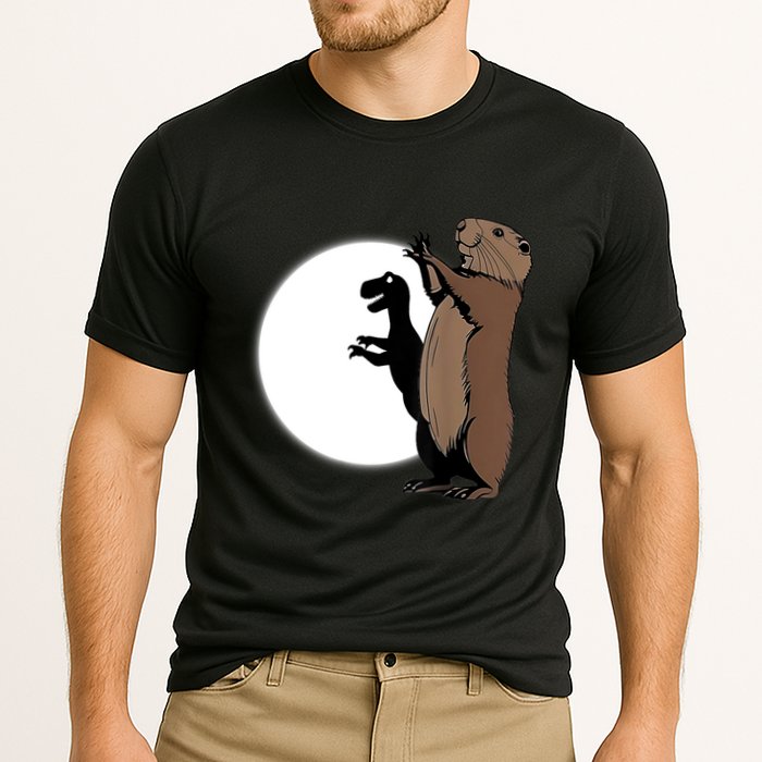 GroundhogS Dinosaur Shadow Puppet Funny Groundhog Day Performance Shirt