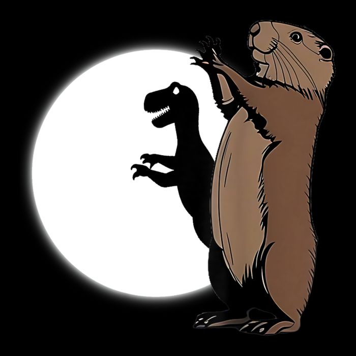 GroundhogS Dinosaur Shadow Puppet Funny Groundhog Day Impact Tech Backpack