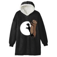 GroundhogS Dinosaur Shadow Puppet Funny Groundhog Day Hooded Wearable Blanket