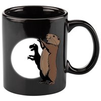 GroundhogS Dinosaur Shadow Puppet Funny Groundhog Day 11oz C Handle Ceramic Mug