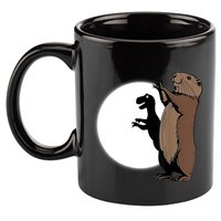 GroundhogS Dinosaur Shadow Puppet Funny Groundhog Day 11oz C Handle Ceramic Mug