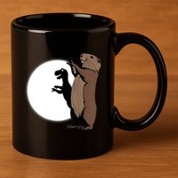 GroundhogS Dinosaur Shadow Puppet Funny Groundhog Day 11oz C Handle Ceramic Mug