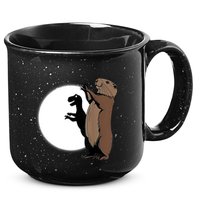 GroundhogS Dinosaur Shadow Puppet Funny Groundhog Day 15oz Campfire Ceramic Mug