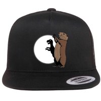 GroundhogS Dinosaur Shadow Puppet Funny Groundhog Day Flatbill Hat
