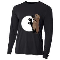 GroundhogS Dinosaur Shadow Puppet Funny Groundhog Day Cooling Performance Long Sleeve Crew