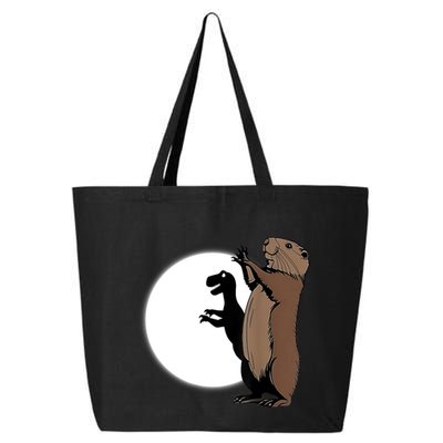 GroundhogS Dinosaur Shadow Puppet Funny Groundhog Day 25L Jumbo Tote