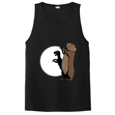GroundhogS Dinosaur Shadow Puppet Funny Groundhog Day PosiCharge Competitor Tank