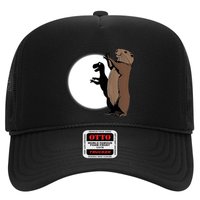 GroundhogS Dinosaur Shadow Puppet Funny Groundhog Day Trucker Hat