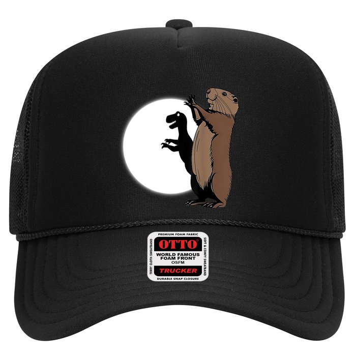 GroundhogS Dinosaur Shadow Puppet Funny Groundhog Day Trucker Hat