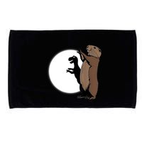 GroundhogS Dinosaur Shadow Puppet Funny Groundhog Day Microfiber Hand Towel
