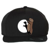 GroundhogS Dinosaur Shadow Puppet Funny Groundhog Day Wool Snapback Cap