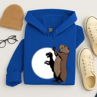 GroundhogS Dinosaur Shadow Puppet Funny Groundhog Day Hoodie