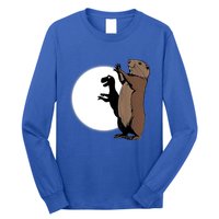 GroundhogS Dinosaur Shadow Puppet Funny Groundhog Day Long Sleeve Shirt