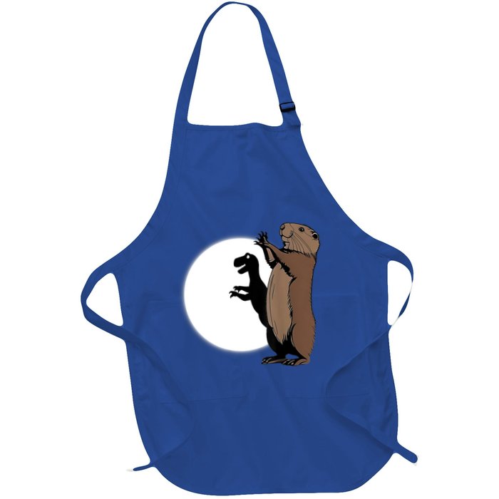 GroundhogS Dinosaur Shadow Puppet Funny Groundhog Day Apron