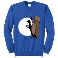 GroundhogS Dinosaur Shadow Puppet Funny Groundhog Day Sweatshirt