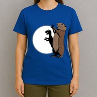 GroundhogS Dinosaur Shadow Puppet Funny Groundhog Day T-Shirt