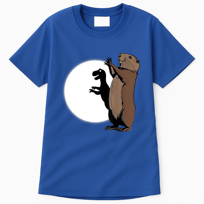 GroundhogS Dinosaur Shadow Puppet Funny Groundhog Day Tall T-Shirt