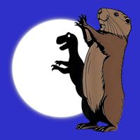 GroundhogS Dinosaur Shadow Puppet Funny Groundhog Day Tall T-Shirt