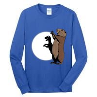 GroundhogS Dinosaur Shadow Puppet Funny Groundhog Day Tall Long Sleeve T-Shirt
